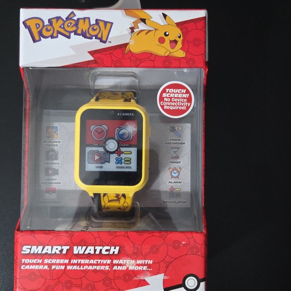 Pokemon Pikachu Kids Smart Watch Digital Camera Games Alarm Calculator Rechargea